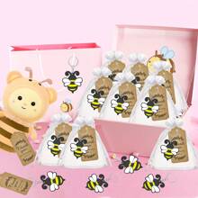 30 Pack Party Dekorationen für Gäste, 10 Bienen Schlüsselanhänger, 10 Tags und 10 Geschenktüten für "Mommy to Bee", Bienen Babyparty, Geburtstag, Glücklicher Bienentag, Queen Bee Party