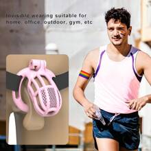 Haifan Chastity Auxiliary Belt Cock Cage For Men Stylish Honeycomb 3D Printed Resin Penis Cage With 4 Sizes Rings SM Products Adults Sex Toys