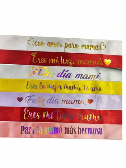 12 Vinil Decorativo Adhesivo Con Liston Dia de las Madres Feliz Dia Mama 12pzs Madres Mamá Surtidos