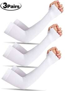 3pcs/1 Pair Male/Female Anti-UV Arm Sleeves, Compression Sleeves For Men To Cover Arms, Male/Female Sun Protection Sleeve Covers - Unisex Sun Protection Arm Sleeves