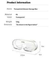 Transparent Wall-Mounted Glasses Storage Box - Dustproof, Waterproof, No-Drill Design, Easy Installation & Access, Ideal for Home & Travel