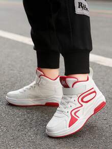 青少年高帮皮革休闲鞋，春秋韩版简约时尚低帮系带运动鞋，经典百搭运动滑板鞋