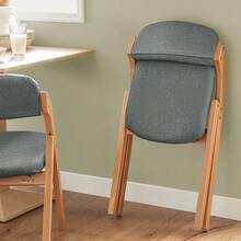 SoBuy FST92 Folding Kitchen Chair With Padded Seat And Backrest W X H X D Approx.: 47 X 77 X 60 Cm - Dark Grey - View 9