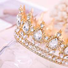 Kit de fiesta de cumpleaños con rhinestones, corona de oro tipo tiara, faja de "Reina de Cumpleaños" para mujeres, accesorios para el cabello de feliz cumpleaños, regalos para baile de promoción, decoraciones