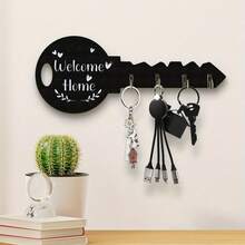 (Key Hook) 1pc Key Holder Wall Mount Key Holder Coat Rack Wall Mount Entryway Decor Mail And Key Organizer For Wall Key Rack For Wall Keyholder Key Wall Holder Holiday Gift New Home Gift Home Decoration - 1個 - 查看 2