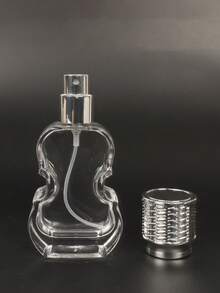 1 szt. 30 ml butelka z rozpylaczem do perfum w stylu skrzypiec, srebrna dysza, szklany materiał, delikatna mgiełka, przyjazny w podróży - szklany rozpylacz do perfum z możliwością ponownego napełnienia - bezzapachowy, idealny do podróży i bagażu podręcznego, idealny prezent urodzinowy