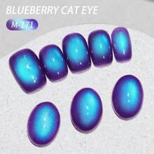 XEIJAYI 1PC Blueberry Cat Eye Gel Nail Polish, UV LED Curing, Long-Acting Fast Drying Nail Art Gel - Ideal Gift For Women For Spring And Summer