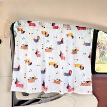 Cartoon Car Curtains Sunshade Cloth Art Sun-Shading Car Window Curtain, All Season Universal Car Heat Insulating Curtain
