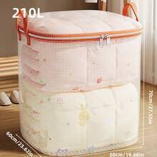 1pc Lightweight Mesh Breathable Garment Storage Bag, Simple Style PVC Material Moving Organizer Bag, Wardrobe Storage Bag, Large Capacity Storage Bag, Waterproof Moisture-Proof Storage Bag, Foldable With Reinforced Handle, Suitable For Home Use