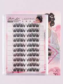 60/80/100/120 grupos de pestañas postizas Chang'e sin pegamento, pestañas postizas de gato de cara grande sin pegamento, maquillaje, maquillaje, pestañas, accesorios de viaje