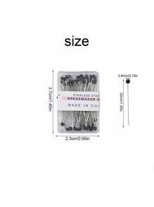 Circa 50 pezzi/scatola, Spille di fissaggio alla moda per sciarpe da donna, Spille in acciaio inossidabile con perle, Spille per hijab e sciarpe per donne musulmane