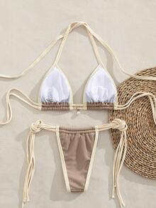 女士最新款欧美两件套比基尼套装