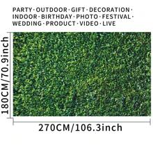 1pc Green Leaves Botanical Wall Photography Backdrops 59.1*39.4/82.7*59.1/106.3*70.9 Inches Spring Nature Photo Background Indoor Outdoor Wedding Video Couple Party Banner Newborn Shower Birthday Happy Mother's Day Decoration Supplies