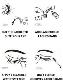 Card With 5 Pairs Of False Eyelashes Cat Corner 232/233 - 024-232 - 查看 7