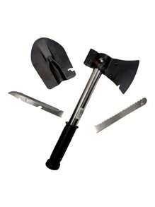 Kit Camping Supervivencia 4 En 1 Hacha Pala Y Cuchillos