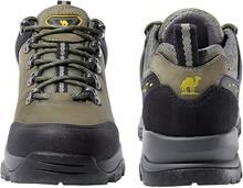 CAMEL CROWN Pantofi de drumeție pentru bărbați, pantofi sport din piele naturală impermeabili, cu talpă joasă, pentru drumeții în aer liber - Verde Armată - Vizualizare 4