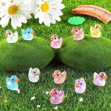 20/30/50/100 Pcs Mini Glitter Ducks Colorful Little Resin Ducks, Can Be Hidden Plastic Animal Figures, For Playhouse Miniature Playhouse Landscape Aquarium Decoration Best Gifts Birthday Graduation, Home Decoration, Room Decoration, Interior Decoration