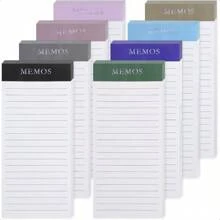 FLIPPED 8 Pack Magnetic Notepads For Refrigerator Magnetic Note Pad For Fridge Notepad Grocery List Full Magnet Back Design Magnetic Memo Pads For Grocery List Shopping List Minimali