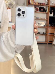 Keychain,LanyardTransparent Case With Lanyard Compatible With Iphone - Clear - View 3