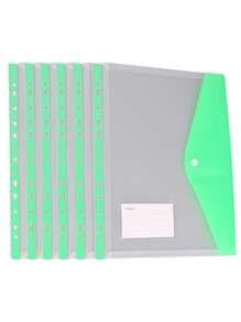 Carpeta de archivos de PVC transparente gruesa con botón a presión, tamaño A4, carpeta de archivos transparente y resistente al agua de gran capacidad con bolsillo para etiqueta, organizador de documentos, para almacenamiento de documentos de oficina y organización de artículos de papelería de estudiantes, excelente para la temporada de regreso a clases