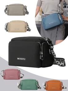 大容量斜挎包，女士多层单肩包，时尚多拉链口袋钱包万圣节礼物圣诞节礼物送给朋友、女孩、妈妈、老师、护士的完美礼物 - 彩色 - 查看 3