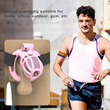 Haifan Chastity Auxiliary Belt Cock Cage For Men Stylish Honeycomb 3D Printed Resin Penis Cage With 4 Sizes Rings SM Products Adults Sex Toys