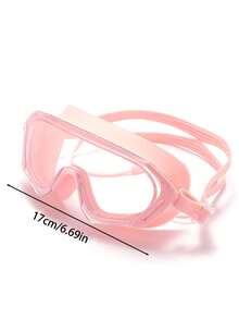 3 件/套全新高清大框成人游泳镜，防雾，UV400 防护，柔软硅胶护眼，不紧绷，适合户外游泳、海滩度假、健身房训练 - 粉色 - 查看 2