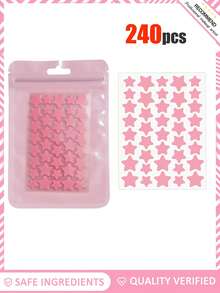 480pcs Pink, Black, White, Blue, Purple, Green Star Pattern E-Star Face Stickers, Essential For Photo Taking And Face Painting, Suitable For Various Parties, Gatherings And Entertainment Activities. 240/40pcs Set, Cosmetics, Affordable Price, Can Be Used For Room Decoration, Vanity, Travel, Bedroom, Makeup Accessories, Christmas Gifts, Cosmetics, Makeup Tools, Cheap Goods, Gifts, Women Gifts, Christmas Gifts. - Black - View 10