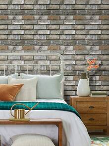 COMMOMY 1pc/10pcs/20pcs 3D Faux Brick Peel And Stick Backsplash, Waterproof Wall Panel, Kitchen Wall Decor Farmhouse, For Bathroom, Living Room, Bedroom, Vintage Style Home Wall Decor