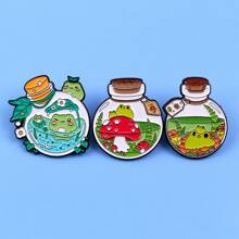 3pcs/Set Cute Funny Enamel Pin Lapel Pins Badges On Backpack Women's Brooch Clothes Gift Jewelry Fashion Accessories