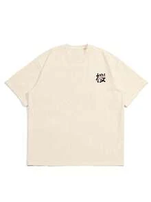 男士时尚印花宽松短袖T恤 | 精致设计 | 夏季必备 | 轻松搭配，展现你的风格 - 杏色 - 查看 2