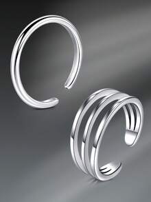 CIZME 2PCS Fashion Adjustable Toe Rings For Women,Silver Gold Summer Beach Foot Jewelry,Flower Open Toe Rings,Stainless Steel Cubic Zirconia Toe Jewelry For Women,Daily Wear Body Jewelry - Open Ankle Ring - View 13