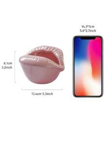 1pc Cute Cartoon Lip Resin Ashtray, Creative Unique Stylish Home Living Room Multi-Functional Smoking Accessory