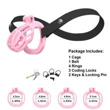 Haifan Chastity Auxiliary Belt Cock Cage For Men Stylish Honeycomb 3D Printed Resin Penis Cage With 4 Sizes Rings SM Products Adults Sex Toys