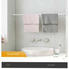 1/2pcs Thickened Stainless Steel No Drill Retractable Curtain Rod/Tension Pole For Balcony, Clothes Drying Rack, Shower Curtain - Multicolor - View 11