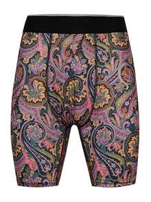 Men's Fashion Paisley Print Boxer Briefs - Pink - View 1