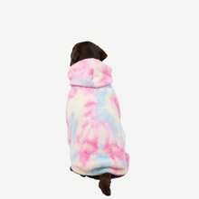 Sudadera con capucha para perro con efecto tie-dye: perro y dueño a juego. Suave, cómoda, divertida, moderna y bonita.