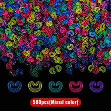 200pcs/500pcs C-Clips Elastic Bands Connectors, Multi-Color, DIY Jewelry Bracelet Accessories, Durable Multipurpose DIY Jewelry Findings, Suitable For Bracelets, Necklaces And Crafts - Bohemian Style, No Electroplating, Christmas Themed Accessory Kit - C Buckle Connector - View 10