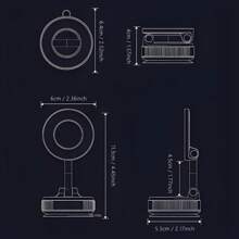 360° Rotating Magnetic Phone Holder, Foldable And Retractable, ABS Material, Not Waterproof, Suitable For Car/Shower/Travel/Gym/Smooth Mirror ,Phone Stand,Car Accessories