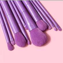 KIT 10 Professional PURPLE Makeup Brushes Blending Contour Brushes