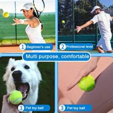 Bolas de Tênis, Bolas de Tênis Avançadas de Treinamento com Pressão, Bolas de Prática, Bolas de Tênis para Cachorros, Bolas de Tênis Reforçadas com Bolsa de Tela para Transporte, Bola de Exercício para Iniciantes, Alta Elasticidade Resistente