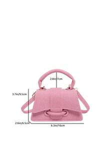 Fashionable High-Quality Pouch Small Square Bag, New Solid Color Versatile Handbag For Women - Multicolor - View 3