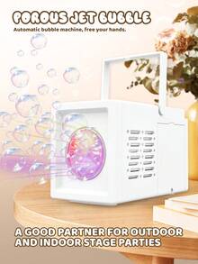 Children's Handheld Multi-Hole Automatic Bubble Machine, Fun Bubble Blower Toy For Boys Girls Outdoor Party, Gift (Batteries And Bubble Solution Not Included) - Multicolor - View 12