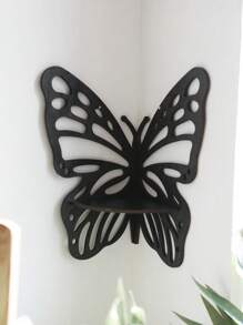 1pc Butterfly Corner Shelf Wooden Storage Rack Wooden Wall Decor Floating Shelves Hanging Shelves For Wall Corner Floating Shelves Plant Wall Shelf Wooden Decorations Wall Corner Shelf Crystal Display Shelf Boho Wall Shelves For Bedrooms Bathroom Kitchen Office Living Room Dorm Decor Gift,Home Decor ,Room Decor,Wall Decor