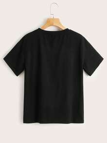 DGCC Printed T-Shirt With Urban-Style Text And Graphics - Black - View 7