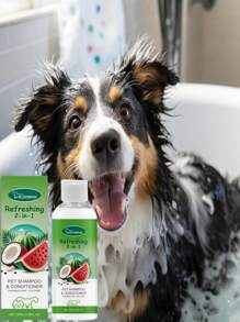 1pc 2-In-1 Pet Shampoo, Dog And Cat Long-Lasting Fragrance Bathing Wash Liquid Cleansing Shower Gel