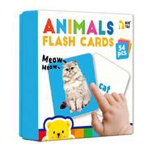 54 张/盒儿童教育闪卡，词汇英文字母卡，早教 ABC 闪卡，双面生动插图，适合宝宝的第一件教育玩具 - 彩色 - 查看 16