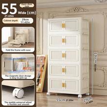 5/4/3/2/1 Layer Home Use Combination Wardrobe, Foldable Wardrobe With Drawers, Children Bedroom Wardrobe, High Capacity Dust-Proof Wardrobe