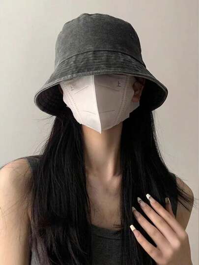 1pc Unisex Washed Vintage Bucket Hat, Versatile Sun Protection, Suitable For Daily WearMen's Sun Hat Summer Hat, Suitable For Summer Outdoor Activities Such As Hiking And Fishing