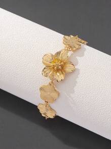 1 pieza Pulsera elegante con forma de trébol de cinco hojas en estilo vintage, diseño único, regalo personalizado, adecuado para mujeres, Día de la Madre, boda